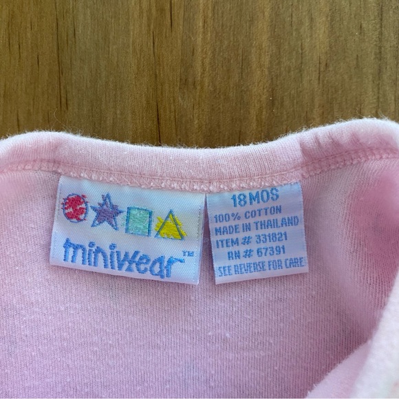 Vintage Miniwear Pink Bunny Floral Romper Size 18 Months 🐰🌷 - Picture 4 of 4